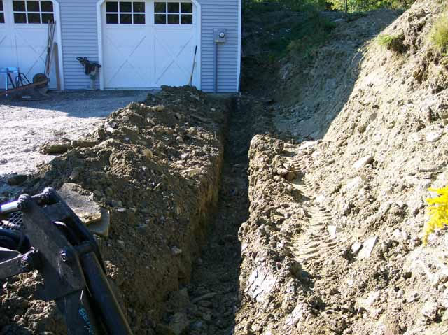 trench for wall